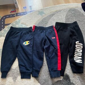 Jordan, Levis and Champion Boys 2-3 Y.O joggers